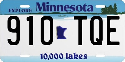 MN license plate 910TQE