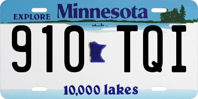 MN license plate 910TQI