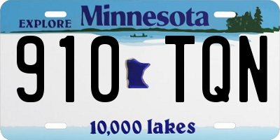 MN license plate 910TQN