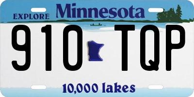 MN license plate 910TQP