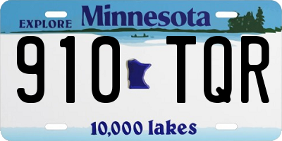MN license plate 910TQR