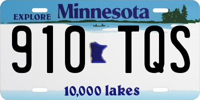 MN license plate 910TQS