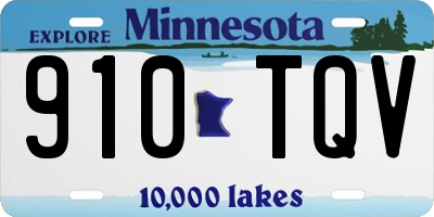 MN license plate 910TQV