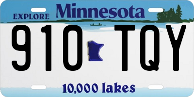 MN license plate 910TQY