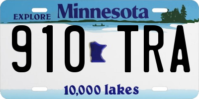 MN license plate 910TRA