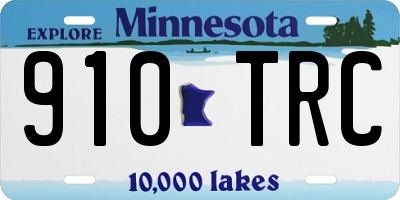 MN license plate 910TRC