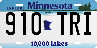 MN license plate 910TRI