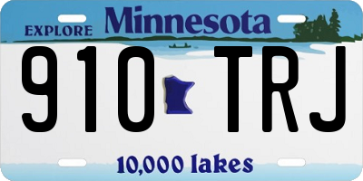 MN license plate 910TRJ