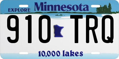 MN license plate 910TRQ