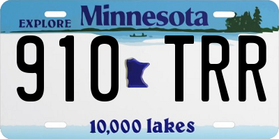 MN license plate 910TRR