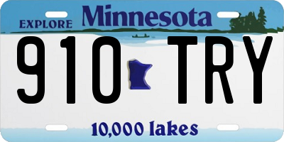 MN license plate 910TRY