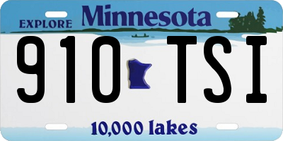 MN license plate 910TSI