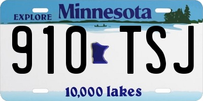 MN license plate 910TSJ