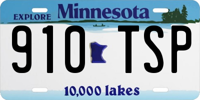MN license plate 910TSP