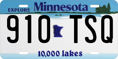 MN license plate 910TSQ