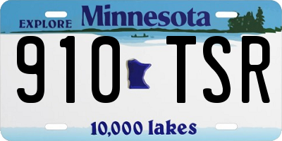 MN license plate 910TSR