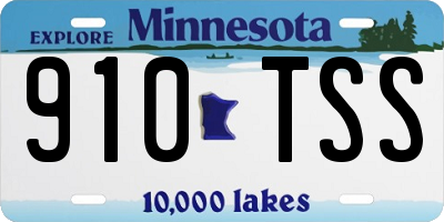 MN license plate 910TSS