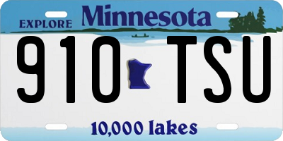 MN license plate 910TSU