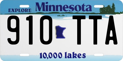 MN license plate 910TTA