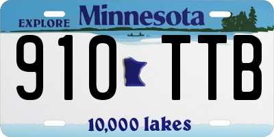 MN license plate 910TTB