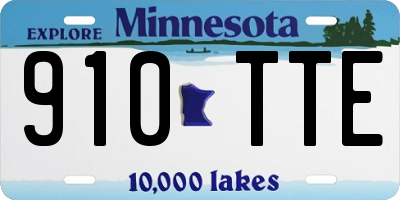MN license plate 910TTE