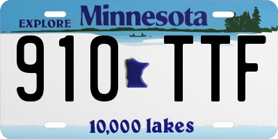 MN license plate 910TTF