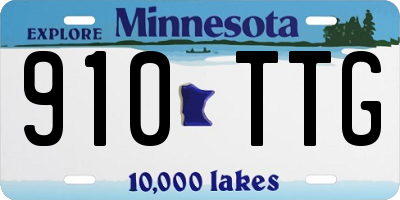 MN license plate 910TTG