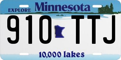 MN license plate 910TTJ