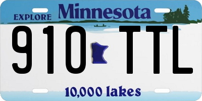 MN license plate 910TTL