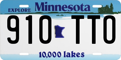 MN license plate 910TTO
