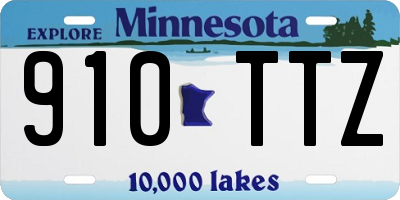 MN license plate 910TTZ