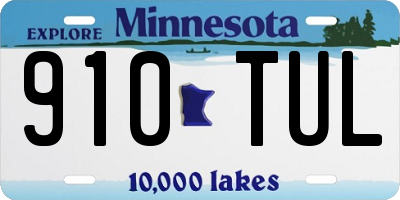 MN license plate 910TUL