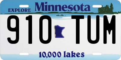 MN license plate 910TUM