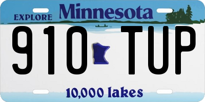 MN license plate 910TUP