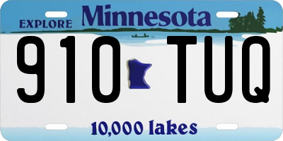 MN license plate 910TUQ