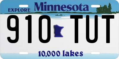 MN license plate 910TUT