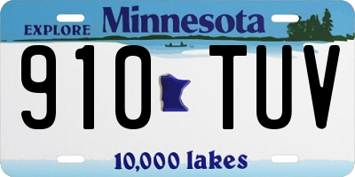 MN license plate 910TUV