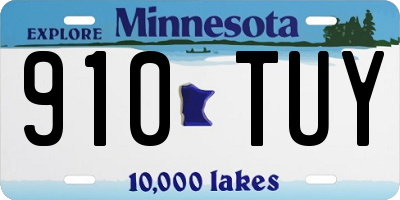 MN license plate 910TUY
