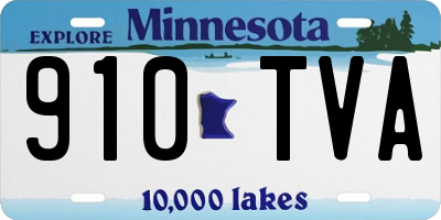 MN license plate 910TVA