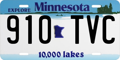 MN license plate 910TVC