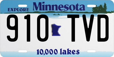 MN license plate 910TVD