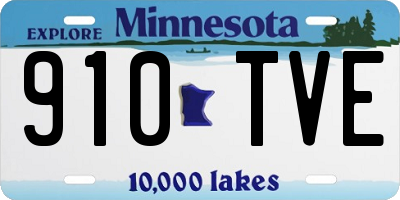 MN license plate 910TVE