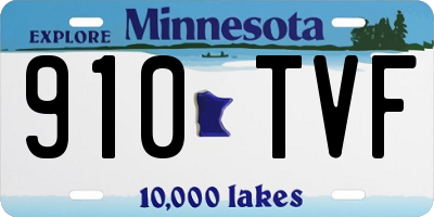 MN license plate 910TVF