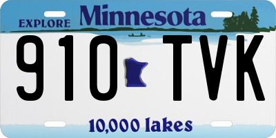 MN license plate 910TVK