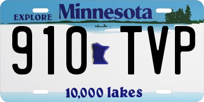 MN license plate 910TVP
