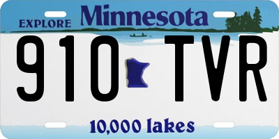 MN license plate 910TVR