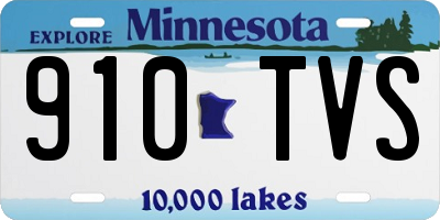 MN license plate 910TVS