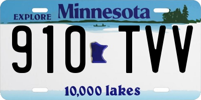 MN license plate 910TVV