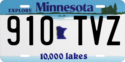 MN license plate 910TVZ