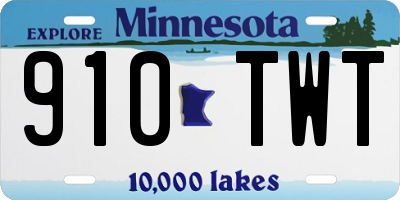 MN license plate 910TWT